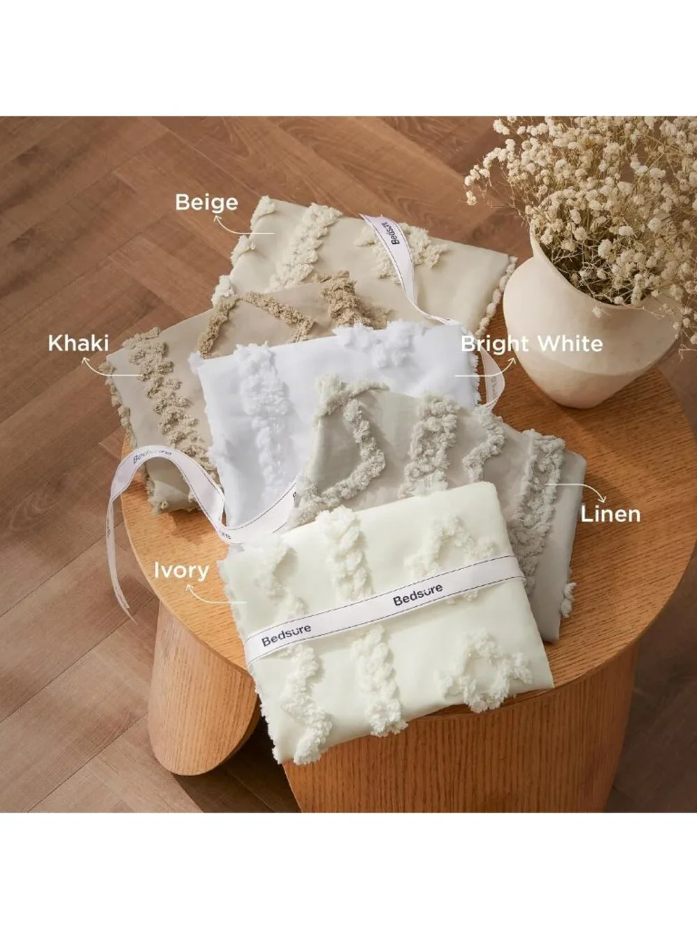 Boho Tufted Twin Comforter Set - Beige Bedroom Decor & Cozy Bedding Essentials